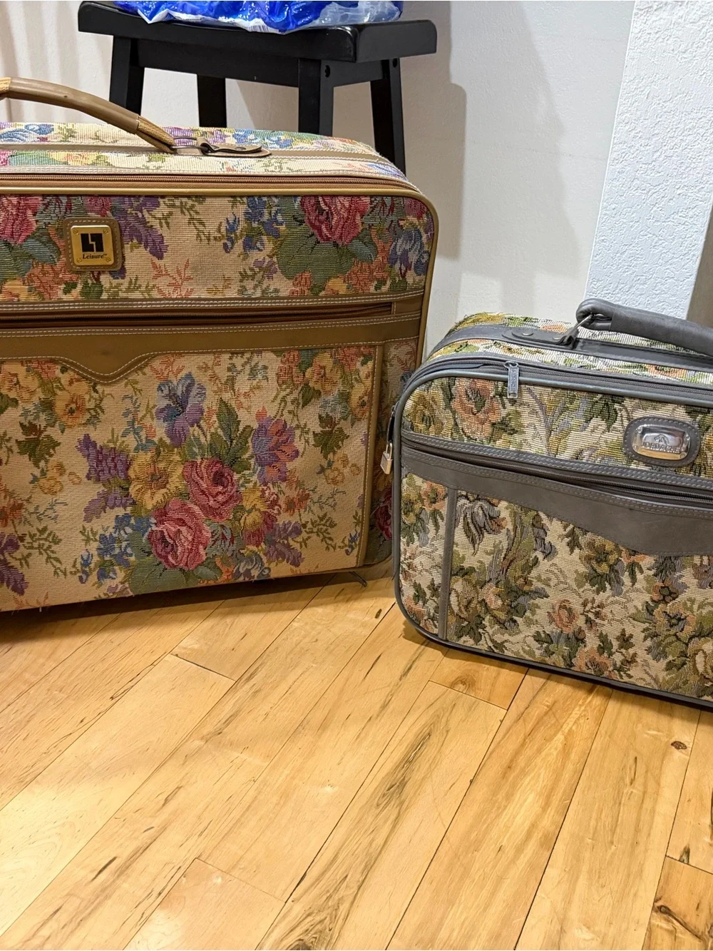 Jaguar , Jordache, and leisure vintage suitcase set